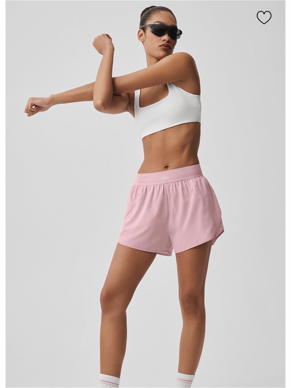 Alo Match Point Short size Large in Vintage Pink NWT